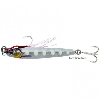 Блесна SAVAGE GEAR 3D Slim Jig Minnow 15см 100г Sinking Bone White Glow PHP