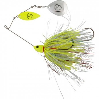 Блесна SAVAGE GEAR Da'Bush Spinnerbait 32g #3 Yellow Silver Holo Flame Блесна SAVAGE GEAR Da'Bush Spinnerbait 32g #3 Yellow Silver Holo Flame