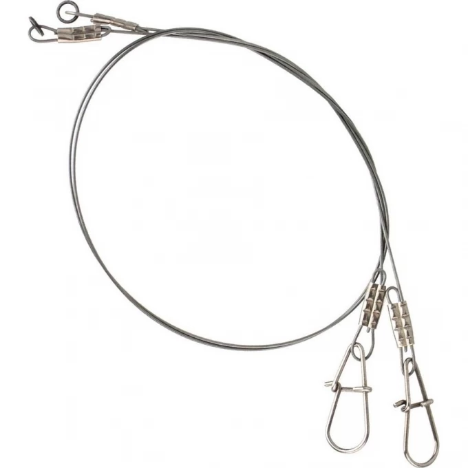 Поводки SAVAGE GEAR Titanium Jerkbait Trace 22cm 0.5mm 20kg Needle Snap 2pcs 54874 Поводки SAVAGE GEAR Titanium Jerkbait Trace 22cm 0.5mm 20kg Needle Snap 2pcs 54874
