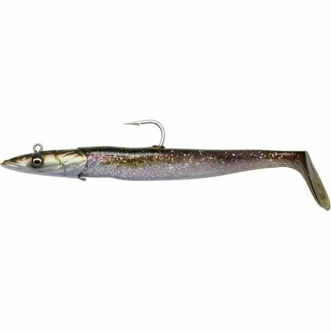 Приманка SAVAGE GEAR Sandeel V2 14см 33г Sinking Green Silver 2+1 72494
