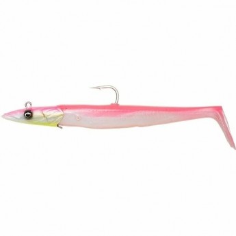 Приманка SAVAGE GEAR Sandeel V2 18см 86г Sinking Pink Pearl Silver 2+1